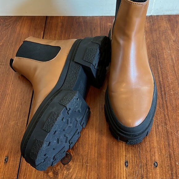 Zara chestnut brown chunky low boot - Picture 2 of 3